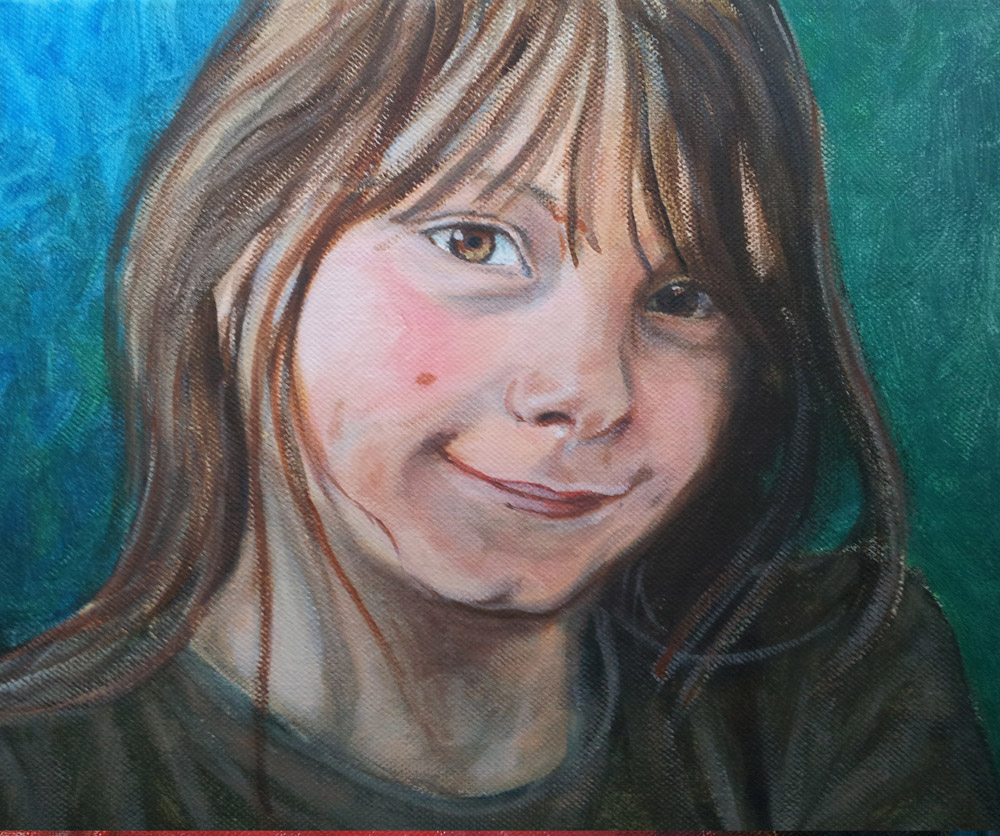 Marit, herfstvakantie 2012. En zo kan ze je nog steeds aankijken.