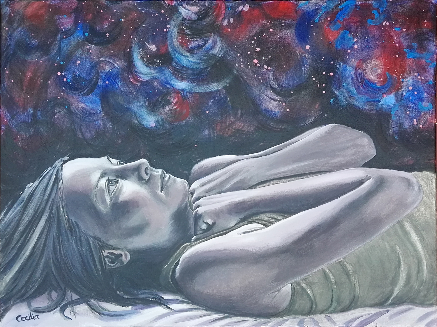 Wat heeft de nacht te verbergen? Als je niet kunt slapen en de duisternis dik voelt. Hoor je wat? Kun je zien? Wordt er teruggekeken?